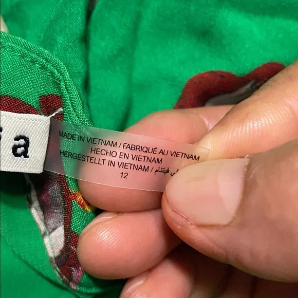 Alice + Olivia Green and Red Dress - Picture 6 of 7